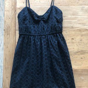 J. Crew Navy Eyelet Sundress